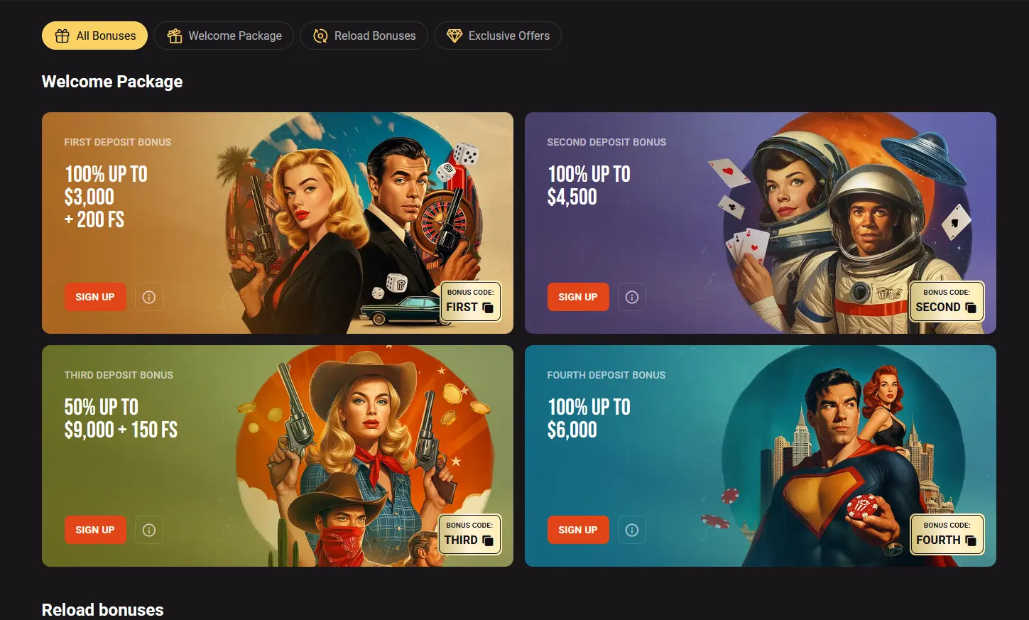 Holly Win casino bonuses and promotions overview page